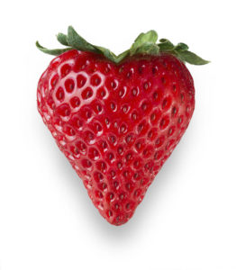red strawberry heart 