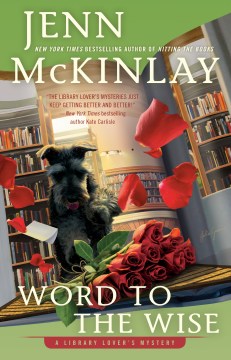 book cover with Scotty dog, books and roses