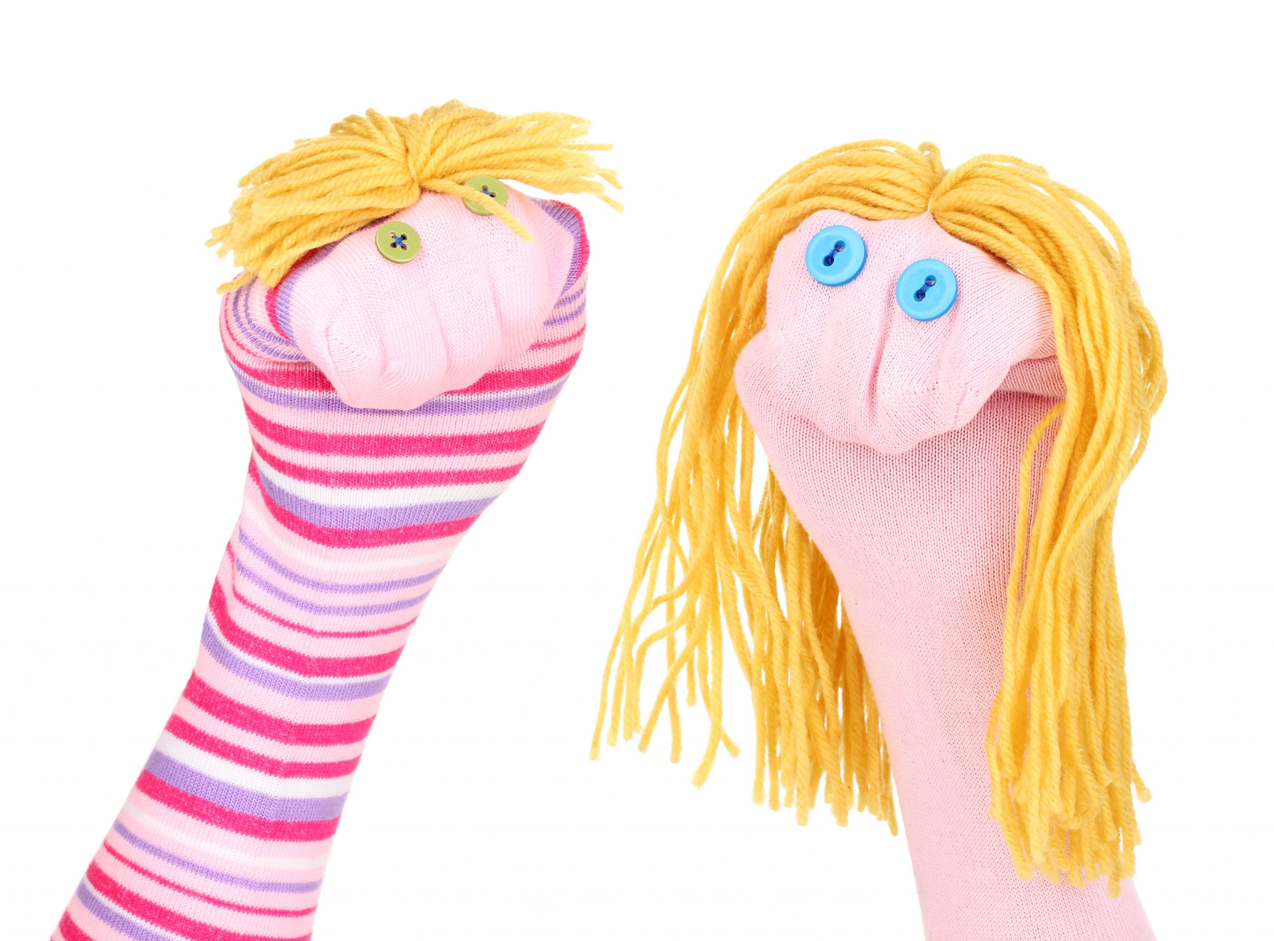 Cute sock puppets