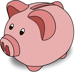 pink piggy bank 