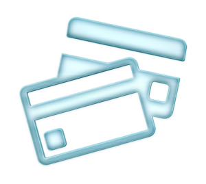 pale blue credit cards 