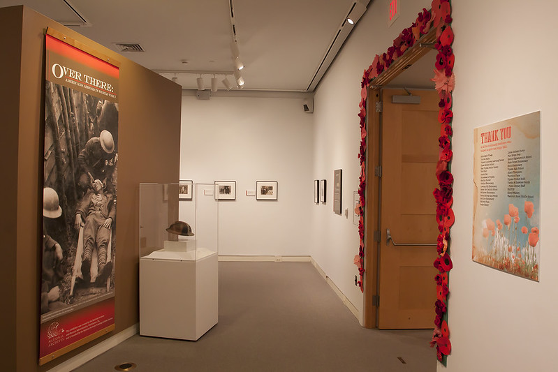 main gallery view of poppies around doorway