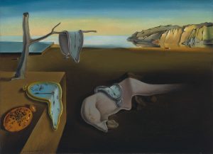 This image is used to show an example of surrealism in art and literature. Salvador Dalí's "The Persistance of Memory" is used specifically to show what a dream state can look like visually. 