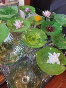 Blown glass Lily Pads by April Lemon