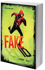 book cover Black teen in red hoddie running
