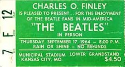 beatles ticket KC