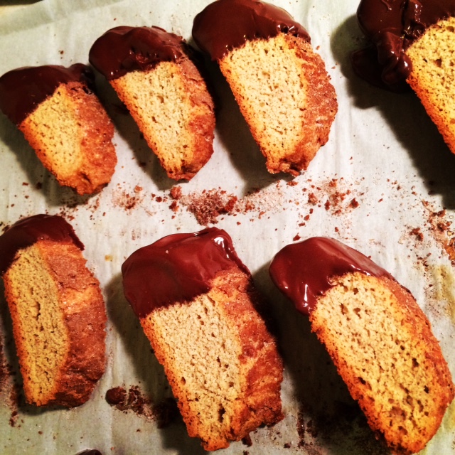 Chocolate Dipped Banana Bread Biscotti - Joy the Baker, Homemade Decadence