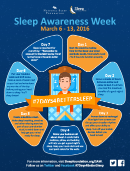 Download a Sleep Awareness Infographic from the National Sleep Foundation